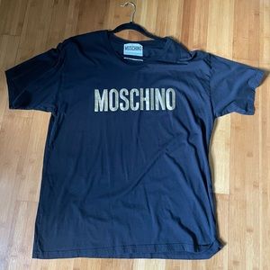 Authentic Moschino metallic oversized T shirt